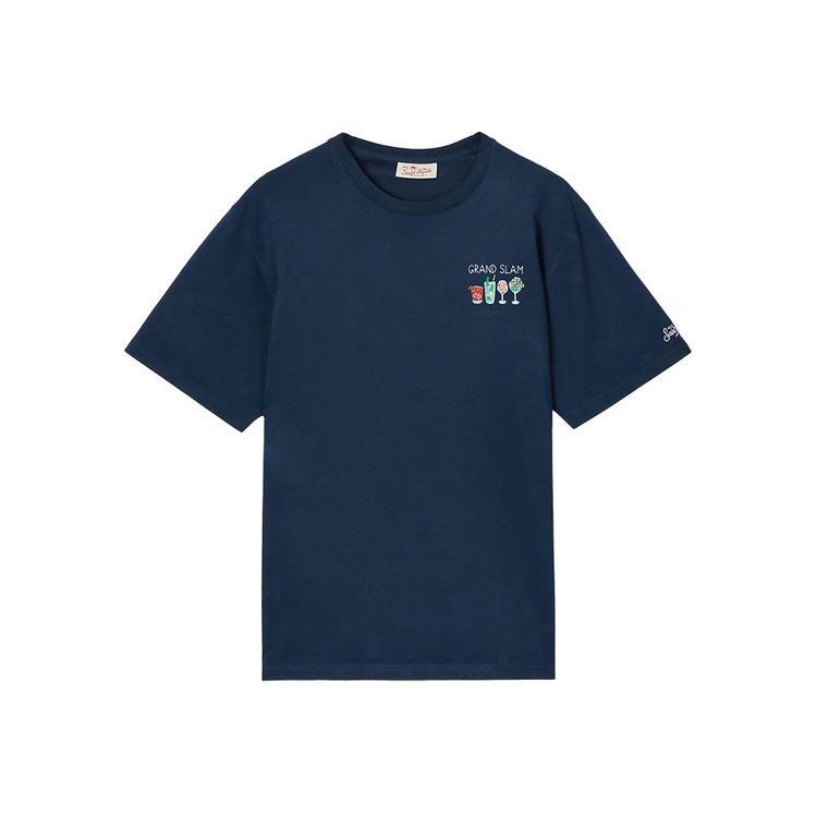 MC2 SAINT BARTH teget muška majica sa "Grand Slam" vezom