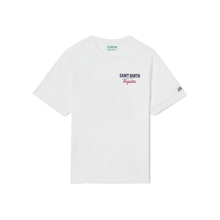 MC2 SAINT BARTH bijela muška majica sa "Saint Barth Regatta" printom