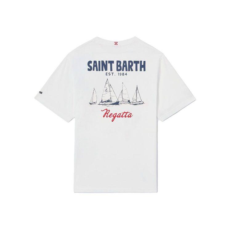 MC2 SAINT BARTH bijela muška majica sa "Saint Barth Regatta" printom