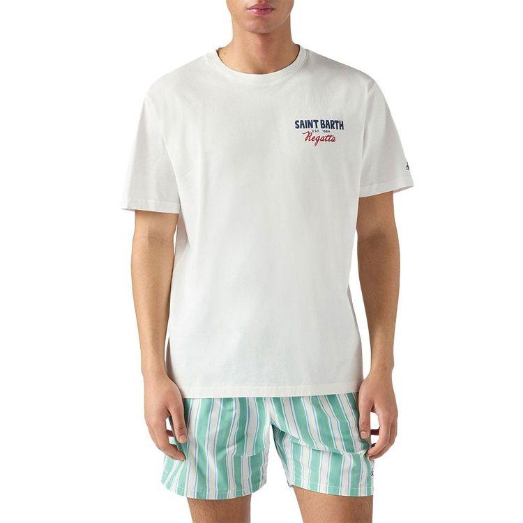 MC2 SAINT BARTH bijela muška majica sa "Saint Barth Regatta" printom