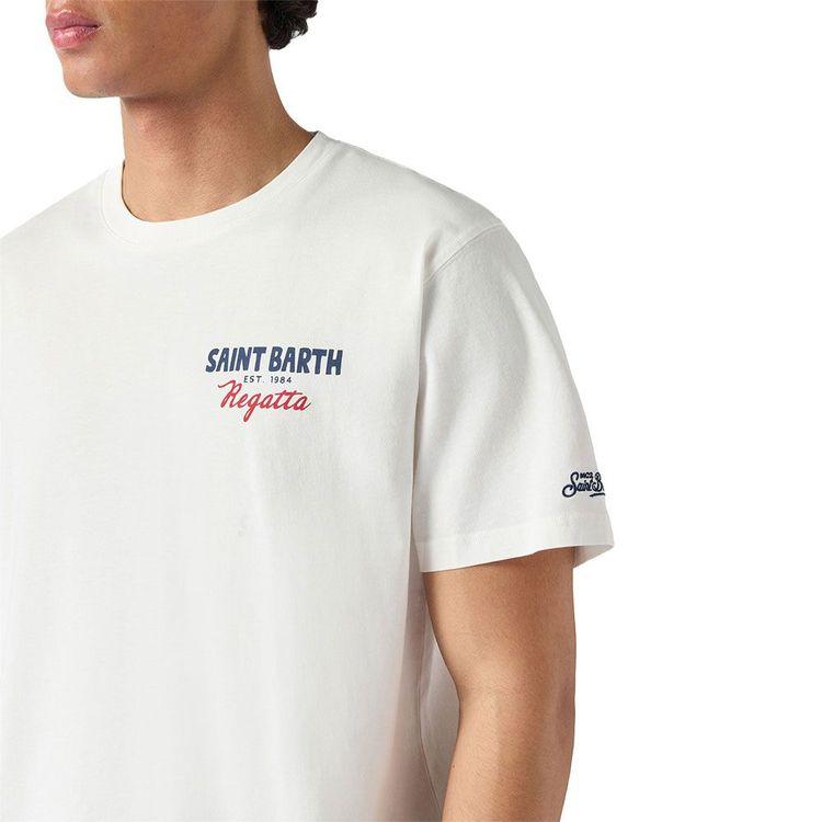 MC2 SAINT BARTH bijela muška majica sa "Saint Barth Regatta" printom