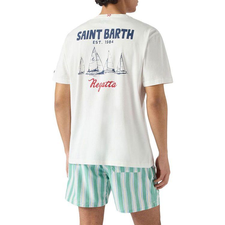 MC2 SAINT BARTH bijela muška majica sa "Saint Barth Regatta" printom