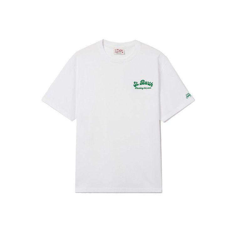 MC2 SAINT BARTH Portland bijela muška majica sa "Hunting the wave" printom