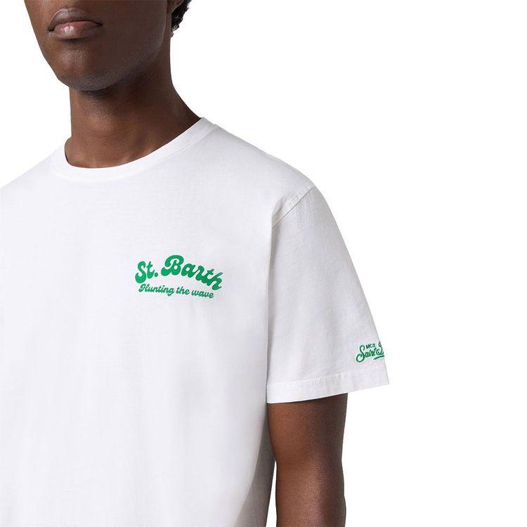 MC2 SAINT BARTH Portland bijela muška majica sa "Hunting the wave" printom