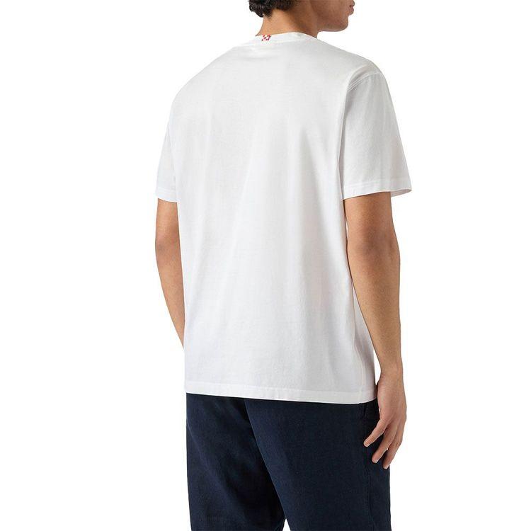 MC2 SAINT BARTH bijela muška majica sa "Sboccio Con La Primavera" vezom