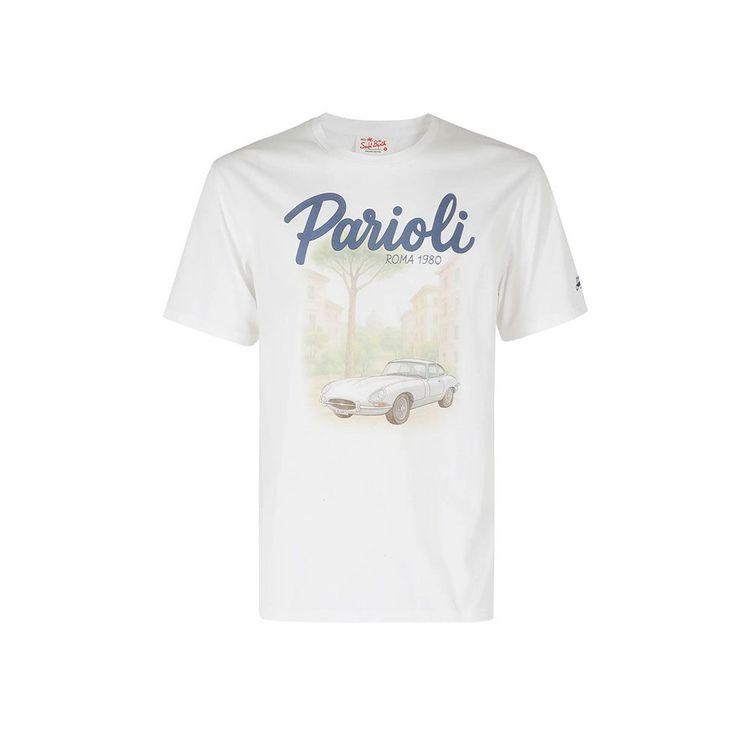 MC2 SAINT BARTH bijela muška majica sa "Parioli" ispisom