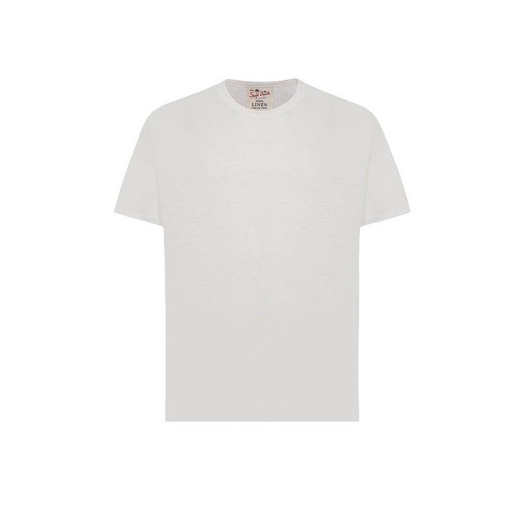 MC2 SAINT BARTH bijela muška lanena majica