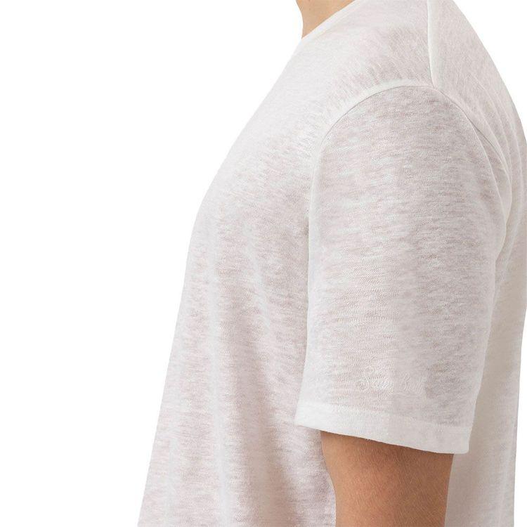 MC2 SAINT BARTH bijela muška lanena majica