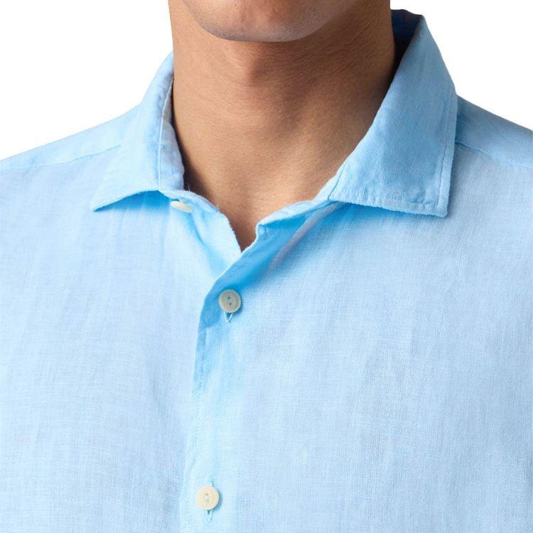 MC2 SAINT BARTH Pamplona svijetloplava lanena muška košulja