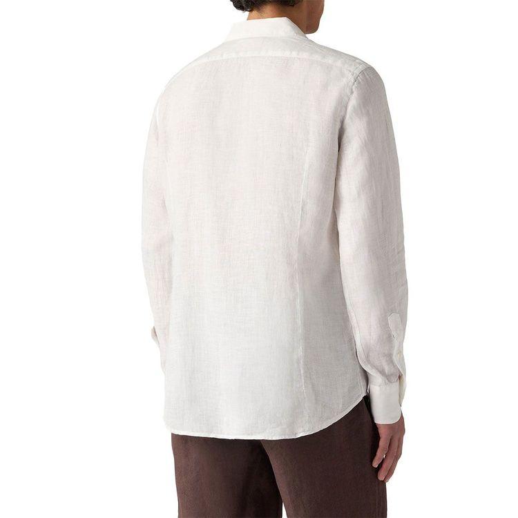 MC2 SAINT BARTH Pamplona bijela lanena muška košulja