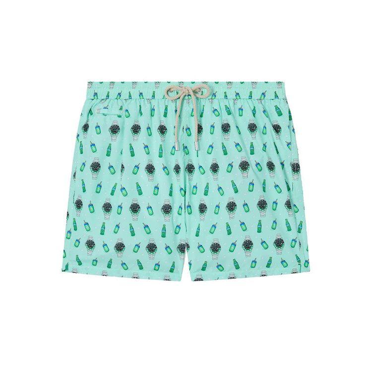 MC2 SAINT BARTH mint muški šorts sa printom „Left Watch“