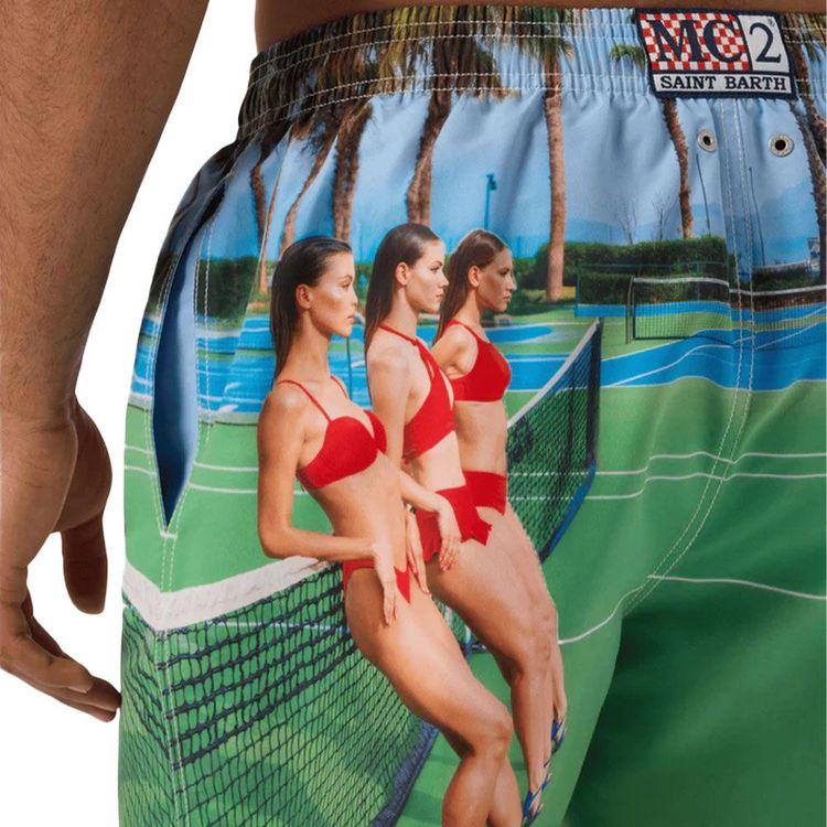 MC2 SAINT BARTH muški šorts sa ”St. Barth Tennis Print”