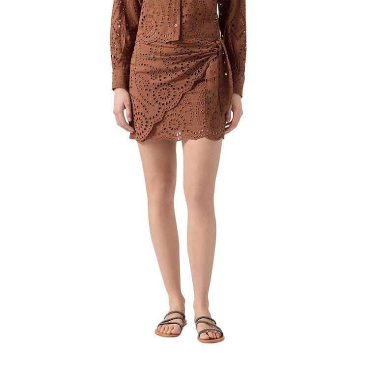 MC2 SAINT BARTH Sangallo braon ženska suknja na preklop