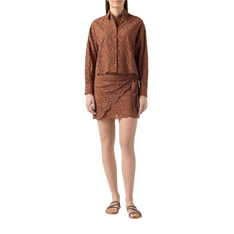 MC2 SAINT BARTH Sangallo braon ženska suknja na preklop