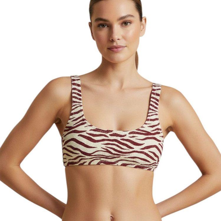 MC2 SAINT BARTH bež ženski streč kupaći sa zebra printom