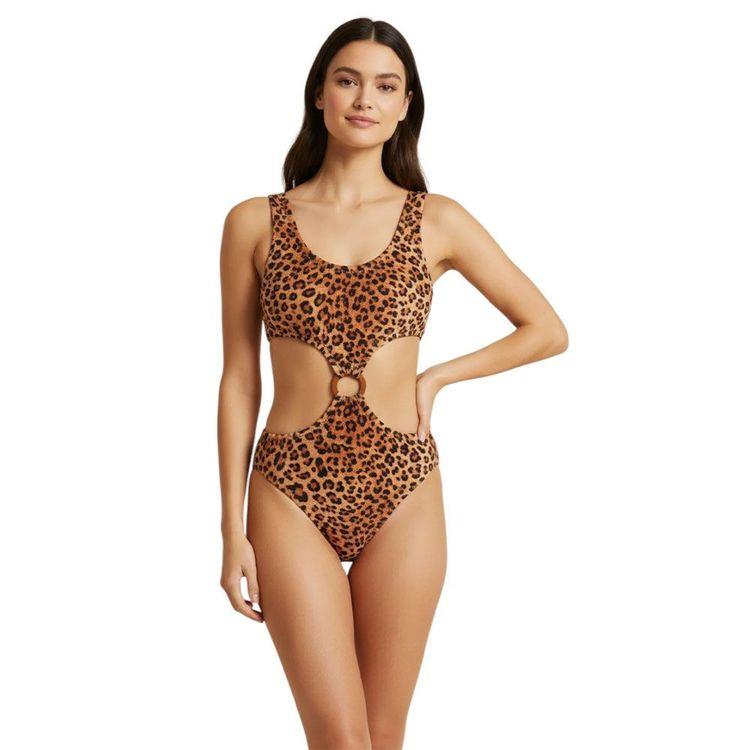 MC2 SAINT BARTH ženski jednodjelni kupaći sa leopard printom