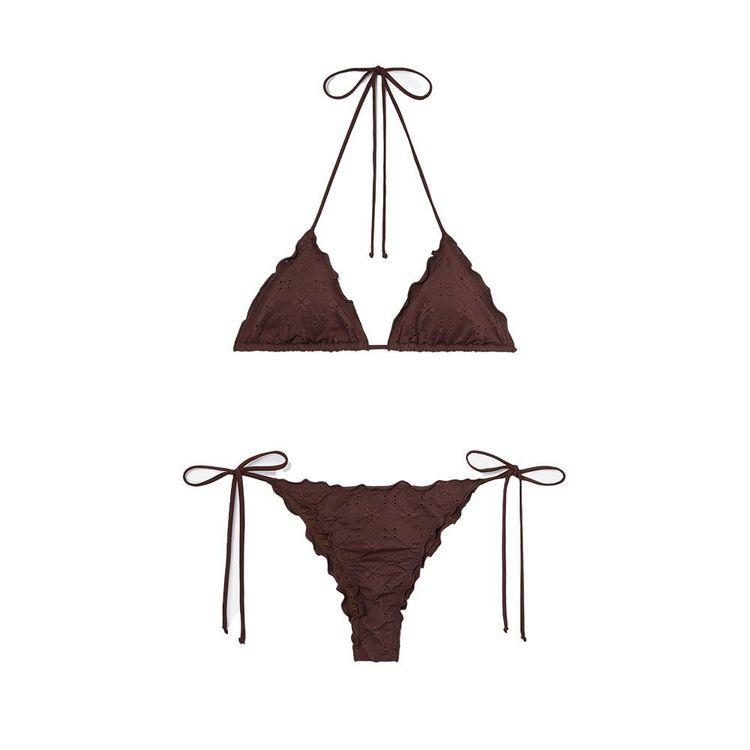 MC2 SAINT BARTH braon bikini od sangallo tkanine