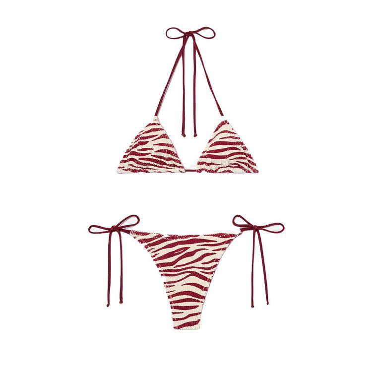 MC2 SAINT BARTH bikini od naboranog materijala sa zebra printom