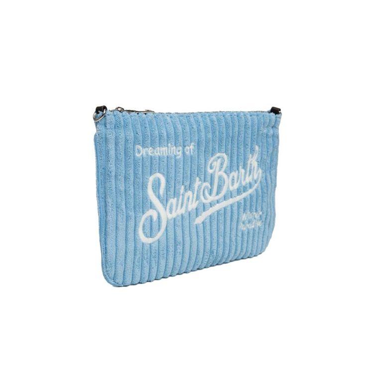 MC2 SAINT BARTH Parisienne plava ženska tašna od krupnog somota