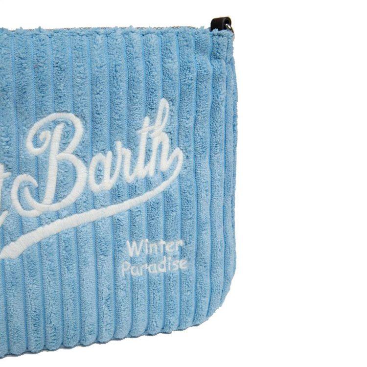 MC2 SAINT BARTH Parisienne plava ženska tašna od krupnog somota