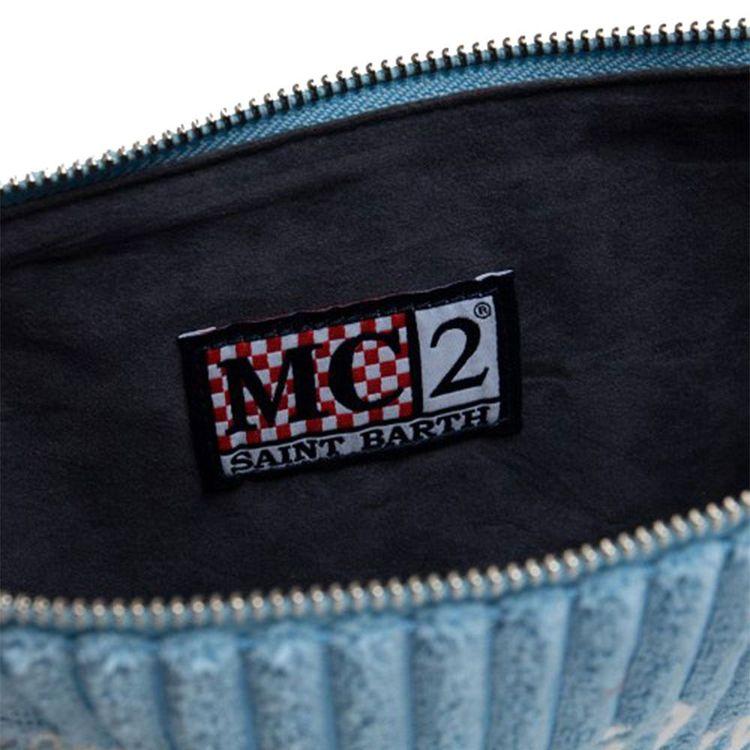 MC2 SAINT BARTH Parisienne plava ženska tašna od krupnog somota