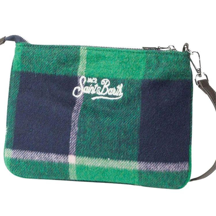 MC2 SAINT BARTH Parisienne zeleno-teget karo ženska tašna