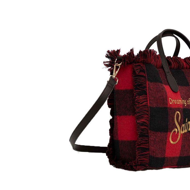 MC2 SAINT BARTH Colette crveno-crna karirana torba