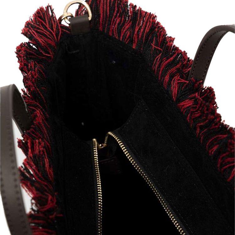 MC2 SAINT BARTH Colette crveno-crna karirana torba