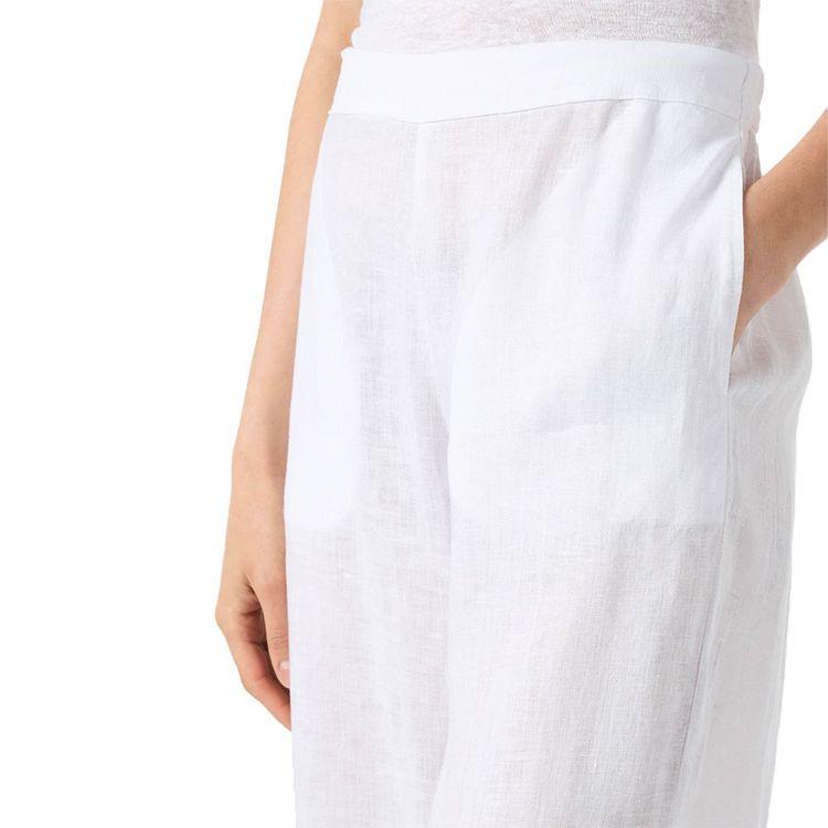 MC2 SAINT BARTH bijele ženske lanene pantalone