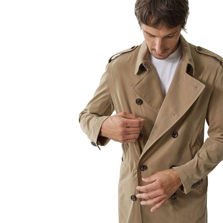 MONTECORE bež mantil sa duplim kopčanjem