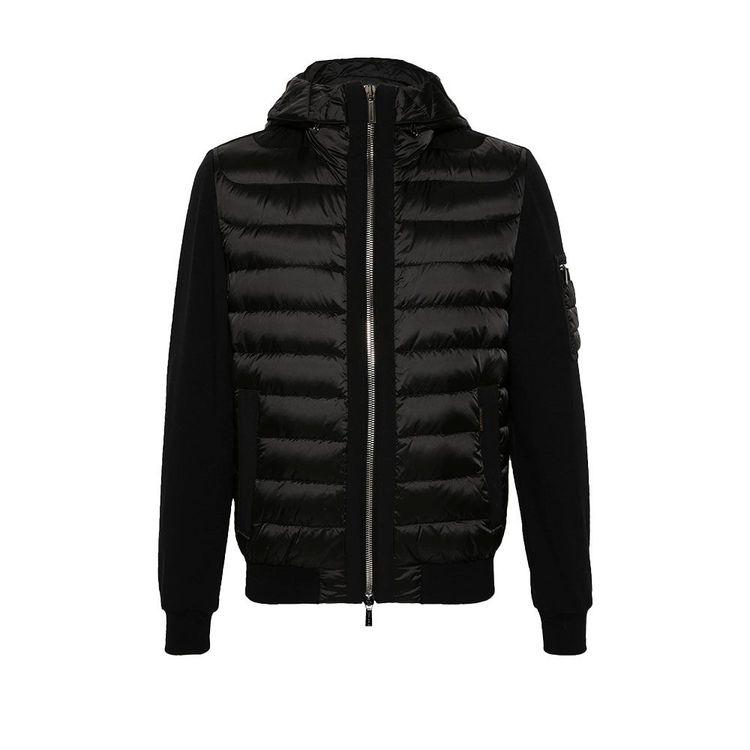 MOORER Doge-SHF crna muška jakna sa kapuljačom