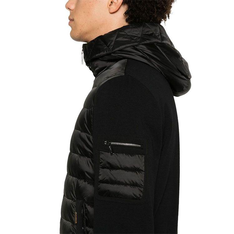 MOORER Doge-SHF crna muška jakna sa kapuljačom