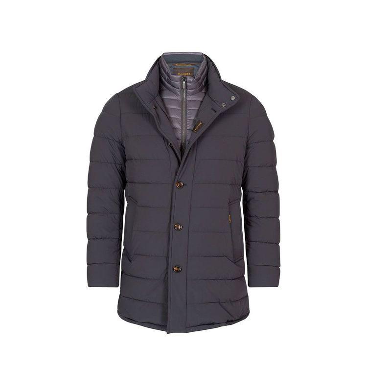 MOORET Calegari-KN tamno siva muška štepana jakna sa umetkom