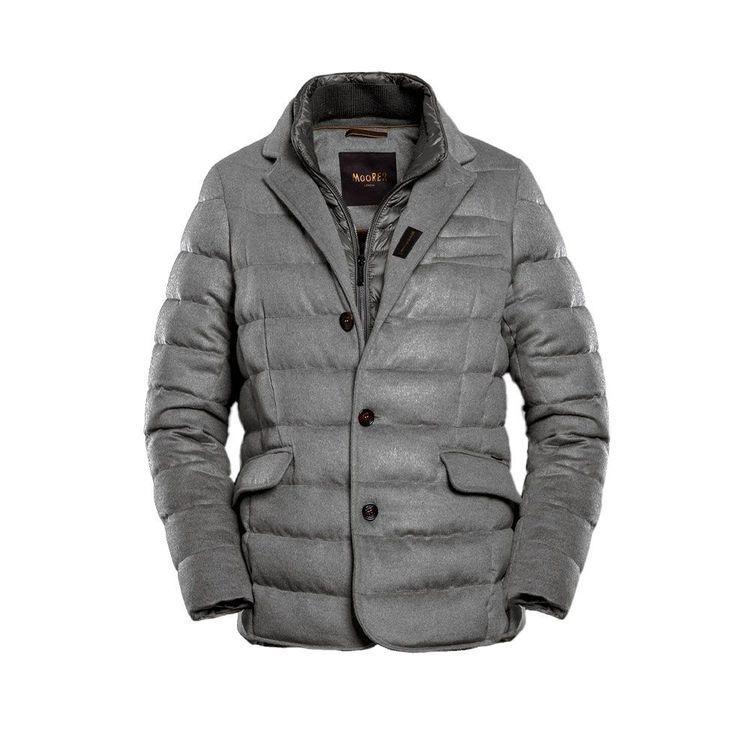 MOORER Namos-LS9 svijetlo siva muška jakna sa umetkom 