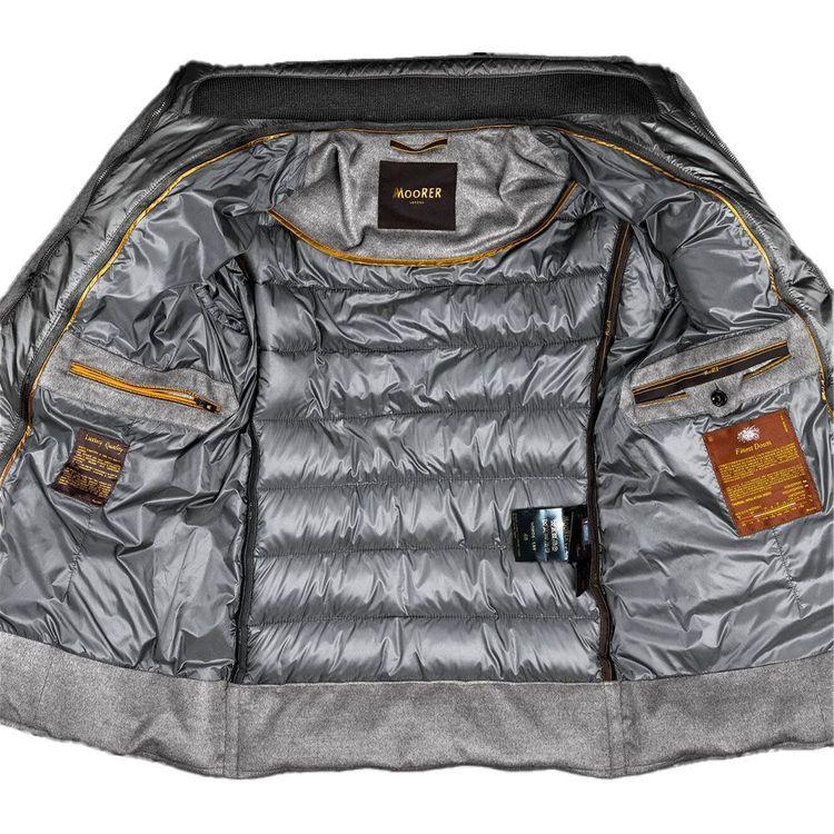 MOORER Namos-LS9 svijetlo siva muška jakna sa umetkom 