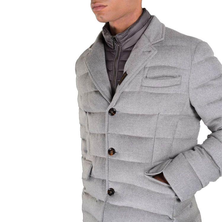 MOORER Namos-LS9 svijetlo siva muška jakna sa umetkom 