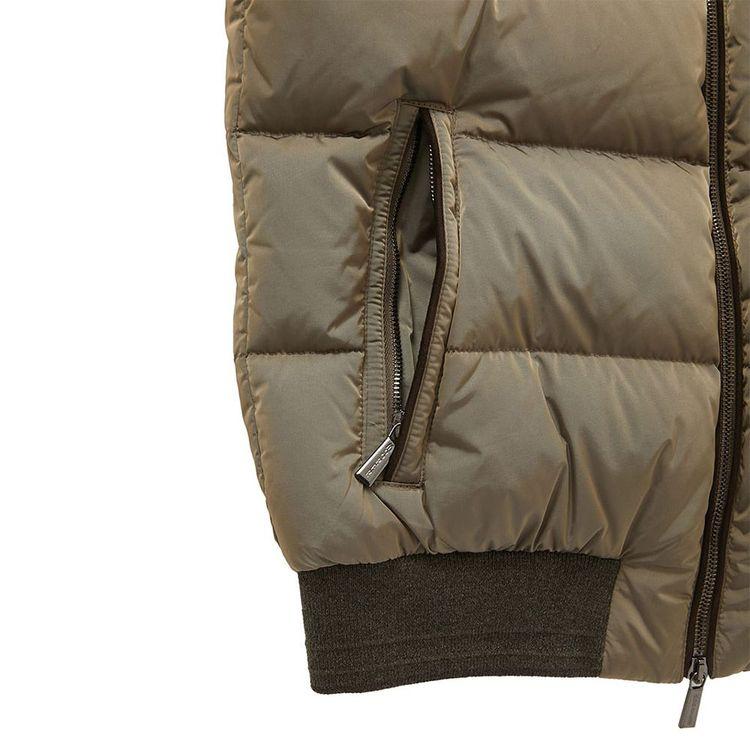 MOORER Atan svijetlo braon muški prsluk