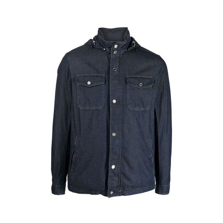 MOORER denim muška jakna sa kapuljačom