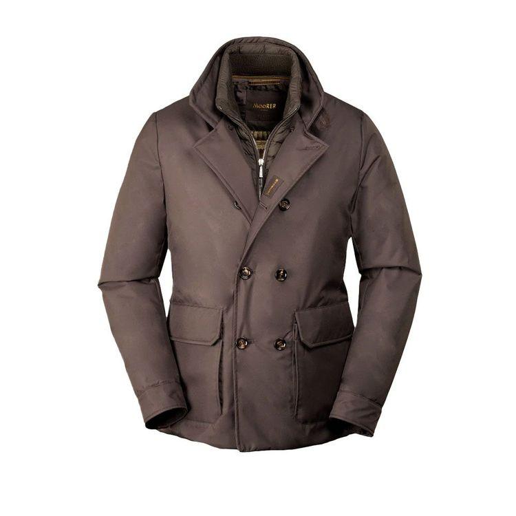 MOORER Bas Turandot braon muška jakna sa duplim kopčanjem