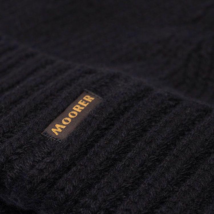 MOORER crna ženska pletena kapa