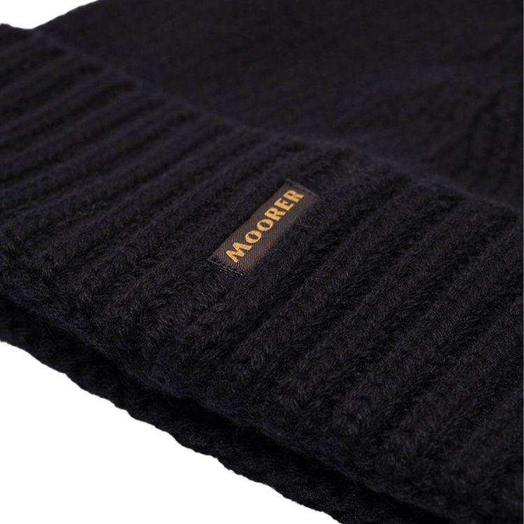 MOORER crna ženska pletena kapa