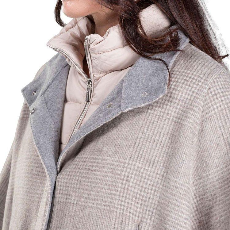 MOORER RESIA-DGA bež karo ženska štepana 2 u 1 jakna