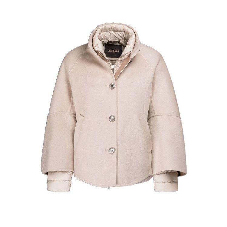 MOORER LENIE-CWB bež ženska jakna sa štepanim umetkom