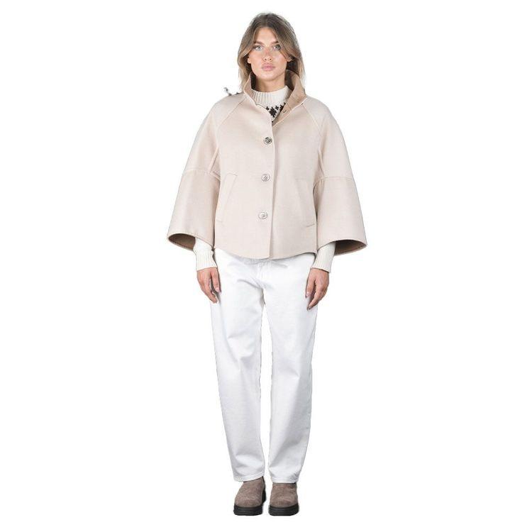 MOORER LENIE-CWB bež ženska jakna sa štepanim umetkom