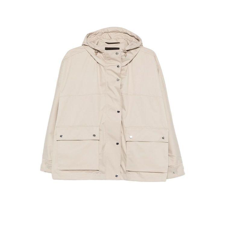 MOORER Maryana bež ženska jakna sa kapuljačom i džepovima