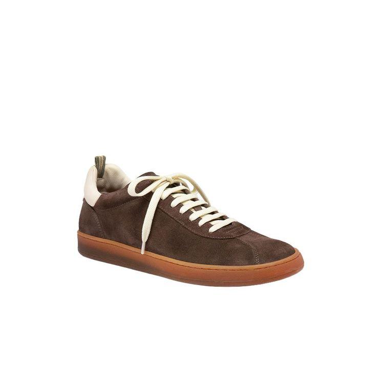 OFFICINE CREATIVE braon muške patike od antilopa