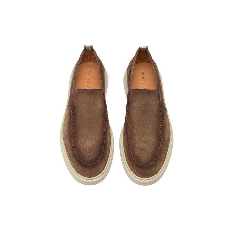 OFFICINE CREATIVE tamno braon muške cipele od antilopa