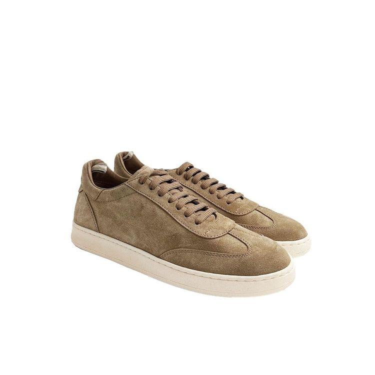 OFFICINE CREATIVE svijetlo maslinaste muške patike od antilopa