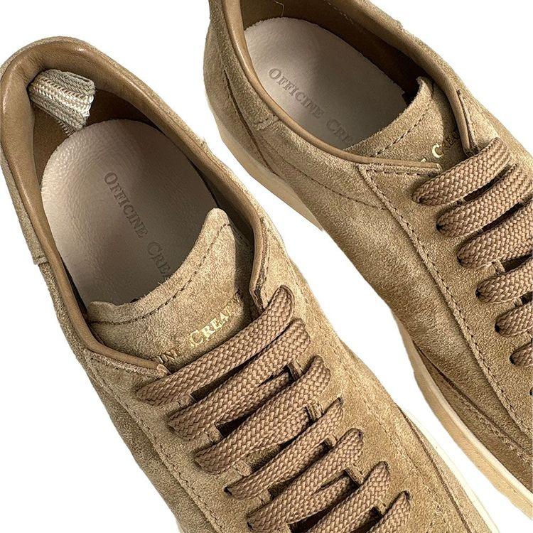 OFFICINE CREATIVE svijetlo maslinaste muške patike od antilopa