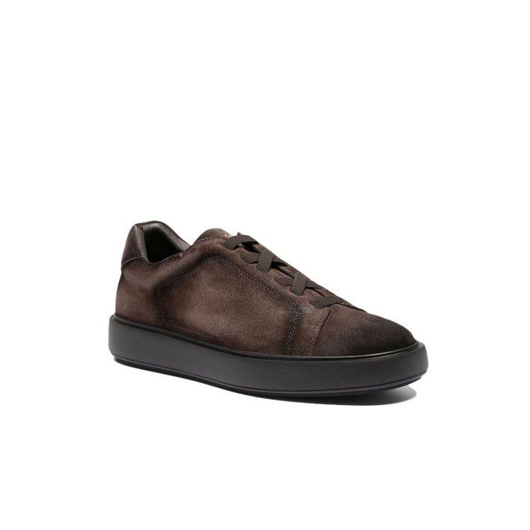 OFFICINE CREATIVE Slouch 001 braon muške patike od antilopa